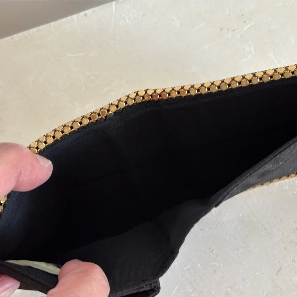 Vintage Brilliant Gold Whiting & Davis Mesh Billfold Wallet